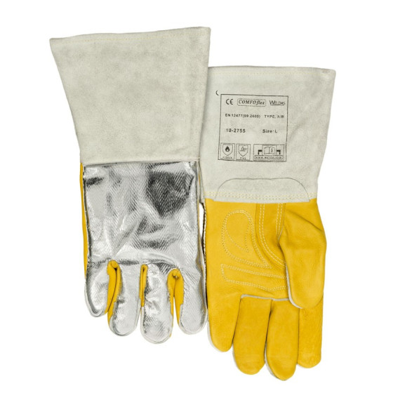 Schweißhandschuh comflexlex® Aluminisierte reflektierende äußere Schicht