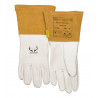 Deer grain leather glove with cow suede cuff WELDAS TIG Softouch