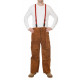 Pantalon de lave brun avec dos fermé