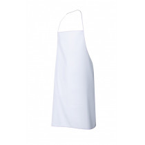Tablier blanc avec poitrine en boucle (taille unique)