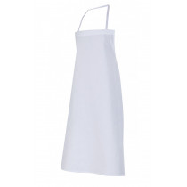 Delantal blanco con peto 100% de algodón (Talla única)