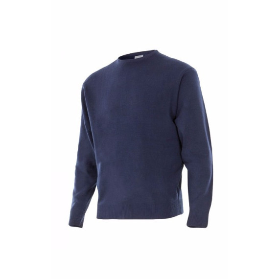 Jersey bleu marine Point fine avec goulot rond 105