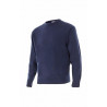 Dunkelblaues Feinstrick-Jersey mit Rundhalsausschnitt VELILLA Serie 105