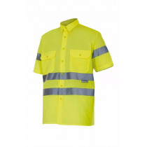 Camisa amarillo flúor manga corta alta visibilidad Serie 141