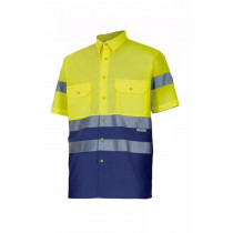 Camisa bicolor manga corta alta visibilidad Serie 142