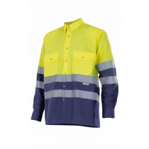 Camisa bicolor manga larga alta visibilidad Serie 144