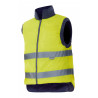 Reversible high visibility padded vest with multiple pockets VELILLA Series 148