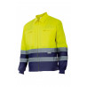 Two-tone high visibility jacket with zipper closure VELILLA Series 153