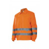High visibility fluorescent jacket with ribbed cuffs VELILLA Series 155