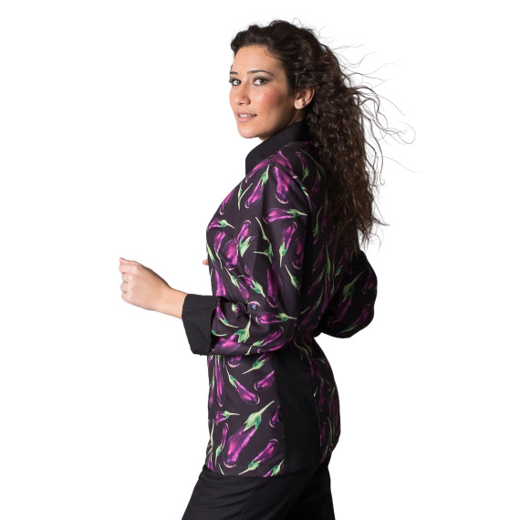 Eggplant hospitality jacket, microfleece fabric, UNIFORMES GARYS 947900.