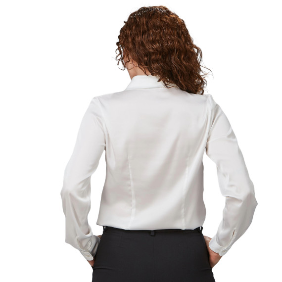 Camicia con colletto a fazzoletto, polsino abbottonato Donna in tessuto satinato, ORIANA UNIFORMES GARY'S 242900