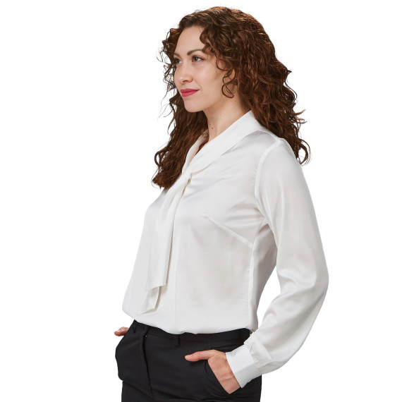 Camisa cuello de pañuelo, puño abotonado Mujer tejido satén, ORIANA UNIFORMES GARY'S 242900