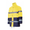 Adjustable two-tone high visibility parka with stopper VELILLA Series 166