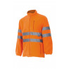 High visibility fleece jacket with reflective tapes on torso and sleeves VELILLA Series 181