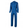 Petrol blue competition suit with safety stitching VELILLA Series 256