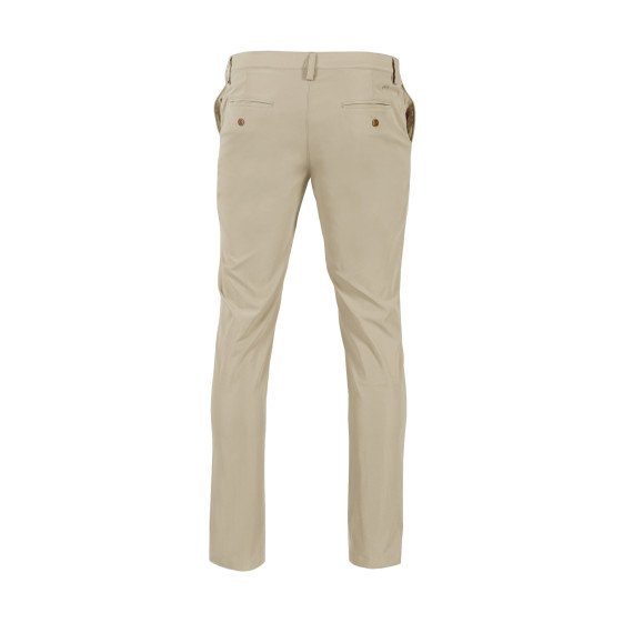 Calças de homem chino anti-ruídos bege, em tecido de fibra T400 UNIFORMES GARY'S 700027