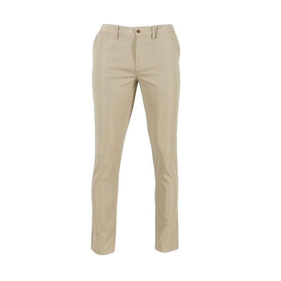 Pantalon homme chino anti-rides beige, en tissu de fibre T400 UNIFORMES GARY'S 700027