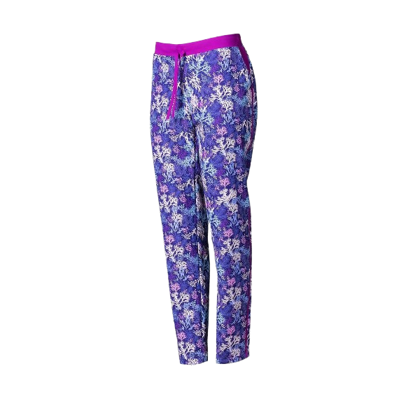 Pantalón de mujer con estampado y línea lateral, en tejido MICROFIBRA antibacteriana UNIFORMES GARY'S 703700
