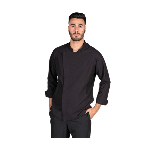 Men's kitchen jacket long sleeves and roll-up cuffs microfiber elastic UNIFORMS GARY'S 949700