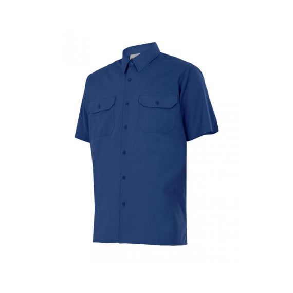 Chemise industrielle à manches courtes avec 2 poches de patch Velilla