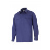 Camisa industrial de algodón de manga larga VELILLA (Azul marino) Serie 533