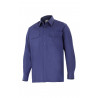 VELILLA Industrial Cotton Long Sleeve Shirt (Navy Blue) Series 533