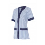 Semi-fitted short-sleeved striped jacket 579 Series