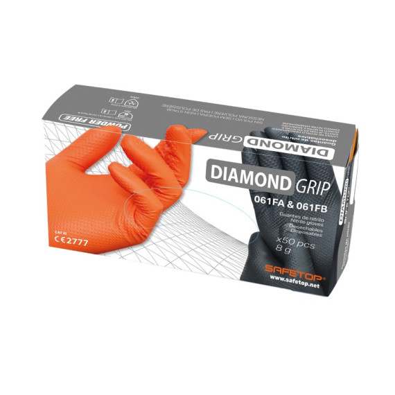 Handschuh 8g diamantiert ambidextrisch Cx 50 SAFETOP DIAMOND GRIP