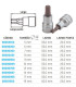 Hexagonal vessel keys 1/2 finish matte 68200104