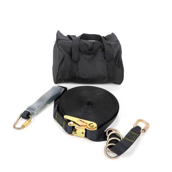 Ligne de vie de 30 m pour 4 personnes, réglable avec sac de sauvetage