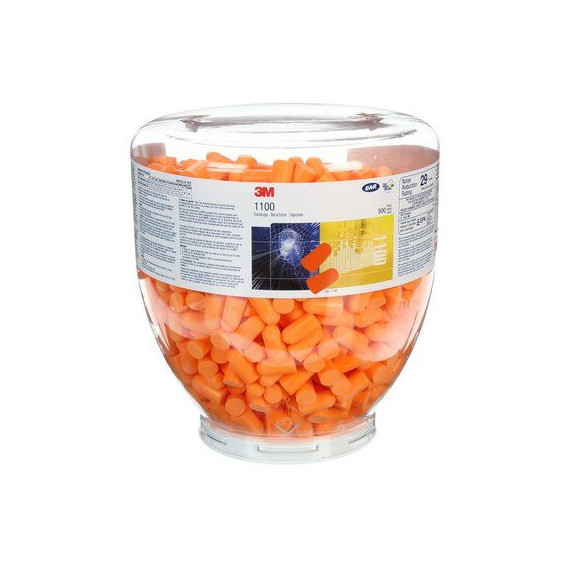 Bouteille distributrice avec bouchons anti-bruit 1100 37 dB (500 paires) 3M (ne comprend pas de support pour bouteille)