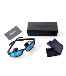 Lunettes de style sportif démontables en bleu polarisé PACIFIC SAFETOP