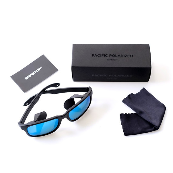 Lunettes de style sportif démontables en bleu polarisé PACIFIC SAFETOP