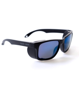 Sportliche SAFETOP Sonnenbrille abnehmbar, verspiegelt, BLAU PACIFIC
