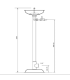 Safety laundries set to the ground with stainless steel sink ECOSAFE LV22