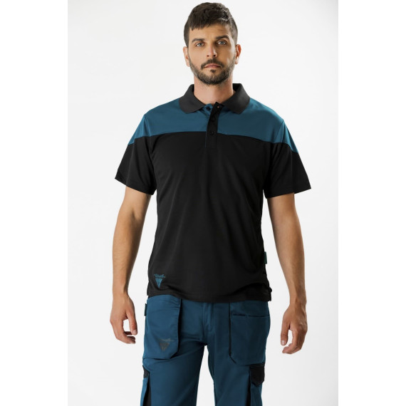 Buzo combinado com tecido elástico. Gola de tira e fecho de zíper de nylon WF2616.