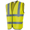 Gilet industriale ad alta visibilità con chiusura centrale a zip VELILLA Serie 305901