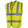 High visibility industrial vest with central zipper closure VELILLA Series 305901