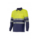 Polo Bicolor à manches longues haute visibilité série 305507