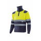 Jersey bicolor alta visibilidad con cremallera Serie 301001