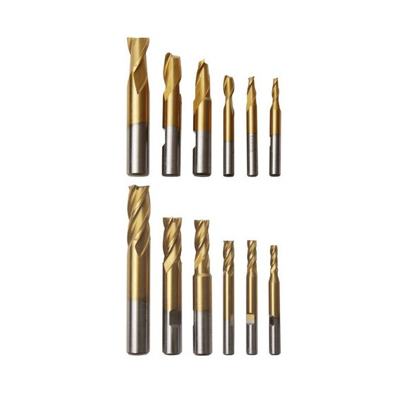OPTIMUM 12-teiliges HSS-Endfräser-Set