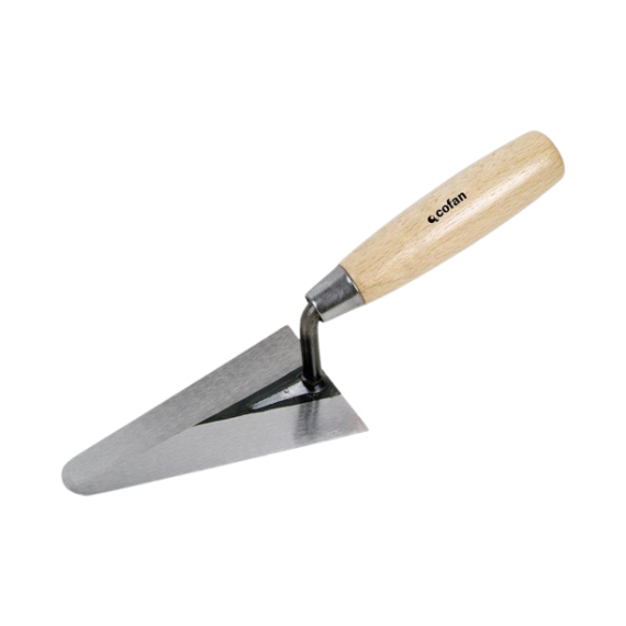 Palette with a round tip, wooden handle, and 130 mm in length COFAN 09517016