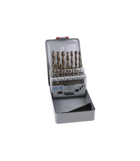 Briefcase assortment of brocas fast steel cobalt and titanium 1 - 10mm (19 units) Cofan