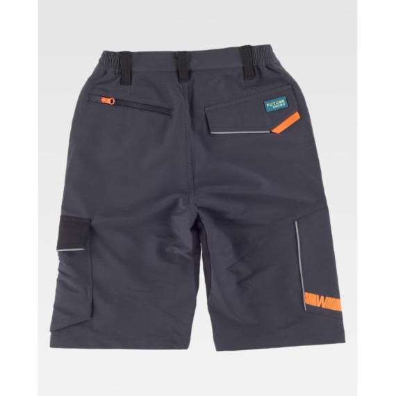Elastic multibolsillo bermuda. Workteam WF3017