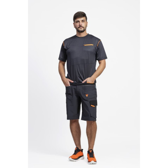Elastische Multibolsillo Bermuda. Workteam WF3017