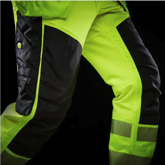 High visibility fluorescent construction pants ICU Class 2 Helly Hansen