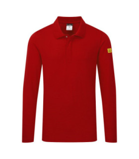 Polo antiestático ESD de manga larga PORTWEST AS23