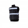Multi-pocket padded vest with reflective tapes VELILLA Series 205904