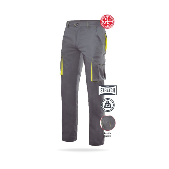 Bicolor Stretch Trousers Lined MultiBolsillos Series F103008S