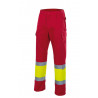 Calças bicolores de alta visibilidade VELILLA Série 157 com cintura elástica e vários bolsos